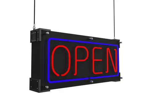 © Nerthuz | Dreamstime.com - <a href="https://www.dreamstime.com/royalty-free-stock-photos-neon-open-sign-image33382808#res2965056">Neon Open Sign Photo</a>